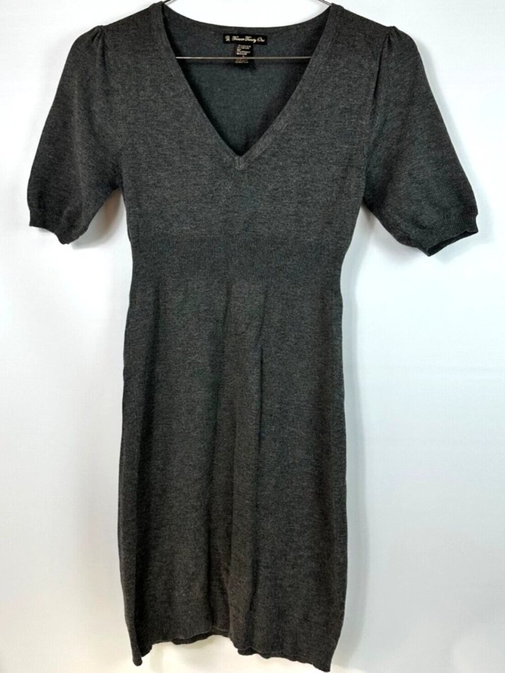 Forever 21 - Gray V-Neck Sweater Dress-Size Small